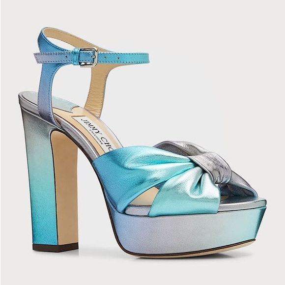 Jimmy Choo Shoes - New Jimmy Choo Heloise Ombre Ankle-Strap Platform Sandals 37 $995